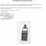 Tacómetro De Mano Óptico MADISON USA