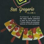 Helados San Gregorio. Helado a base de tres leches con siete frutas de relleno de arequipe.